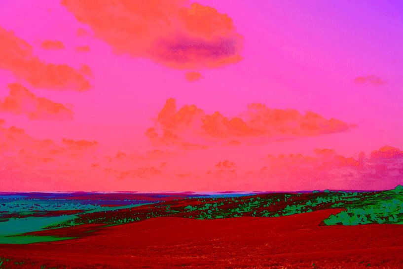 Sommerlandschaft in aktuellen Farben von Mad Dog Art
