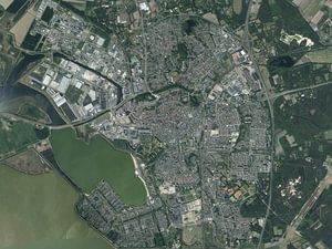 Luftaufnahme von Bergen op Zoom von Maps Are Art