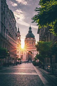 St. Stephan's Basilica Budapest. Eine Kirche in Ungarn am Morgen in der Hauptstadt