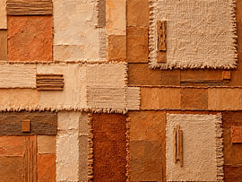 Abstract 3D Relief in Terracotta and Earth Tones