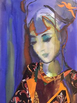 Iris Kimono von Helia Tayebi Art