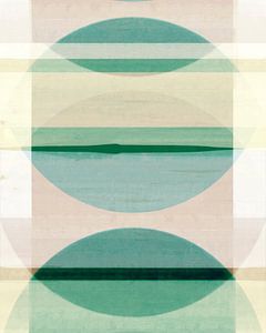 Abstrakte Bauhaus Formen Geometrie Beige Grün