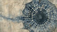 Indigo. Grafisch patroon in wabi-sabi stijl van Japandi Art Studio thumbnail