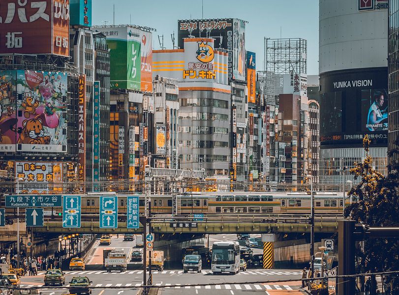 Ein geschäftiger, sonniger Tag in Tokio (Japan). von Claudio Duarte