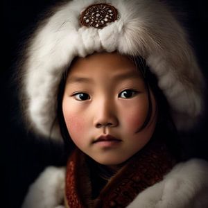 Porträt "Mongolisches Mädchen"