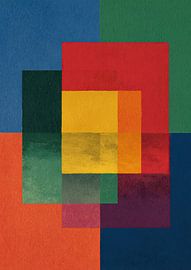 Abstrakte Geometrie: Farbfeld Raster Design von Niklas Maximilian