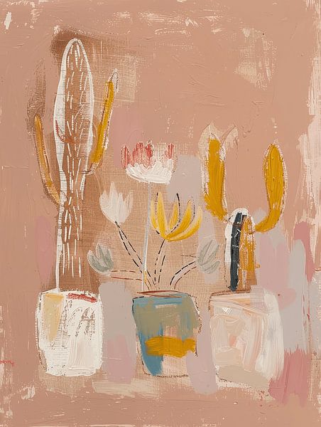 Cheerful cactus family, illustration by Studio Allee