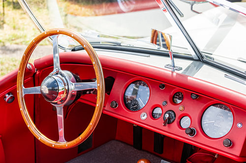 Jaguar XK 120 klassieke roadster auto dashboard