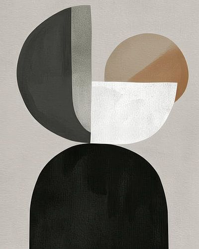 Minimalisme abstrait dans les tons de terre