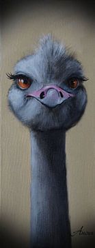 Vogel struisvogel van Iwona Sdunek alias ANOWI