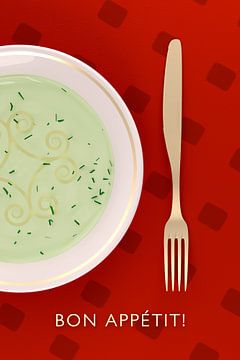 Gabel-Messer mit Suppenteller – bon appétit!