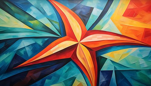 Abstracte zeester kubisme panorama