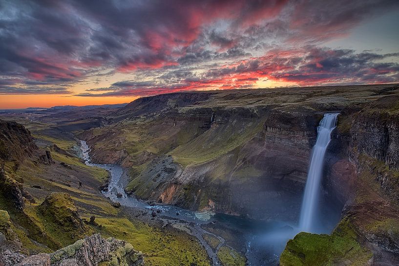 Háifoss í Fossá van Judith Kuhn