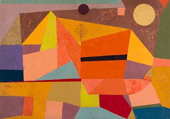 Heitere Gebirgslandschaft (Paysage de montagne joyeux) (1929) de Paul Klee