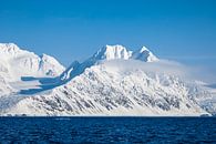 Snowy fjords and clouds from Signehamna Bay by Martijn Smeets thumbnail