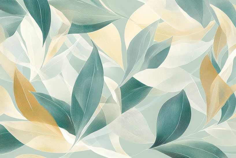 Blattmuster in sanften Farben von Poster Art Shop