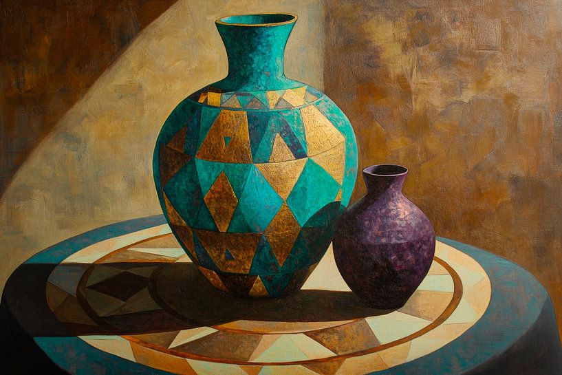 Decorative vases in geometric style by Poster Art Shop