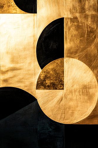 Gouden abstract ontwerp met cirkels