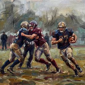 American Football Painting by Jan Keteleer