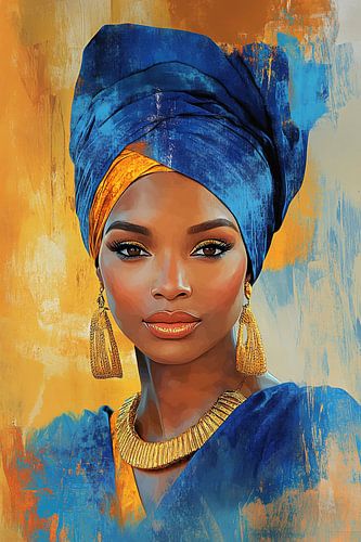 Elegante vrouw met hoofddoek