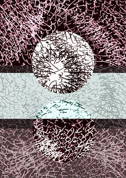 Geschreven structuren met cirkel 1111 van Claudia Gründler
