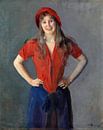 Portret van de schilder Oda Krohg, Christian Krohg - 1888 van Atelier Liesjes thumbnail