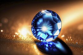 Blau schimmernder Brillant