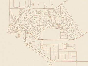 Kaart van Urk in Terracotta van Map Art Studio