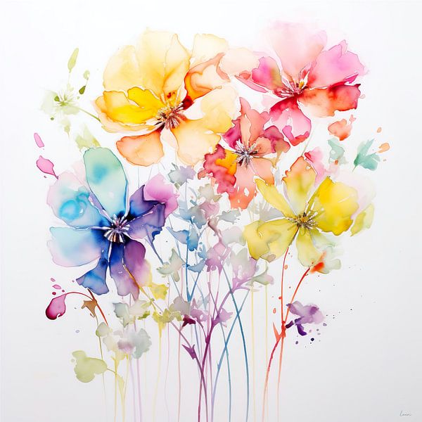 Multicoloured spring bouquet by Lauri Creates
