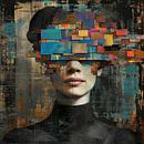 Modern Portret  Vrouw | Zonder Titel van Kunst Kriebels thumbnail