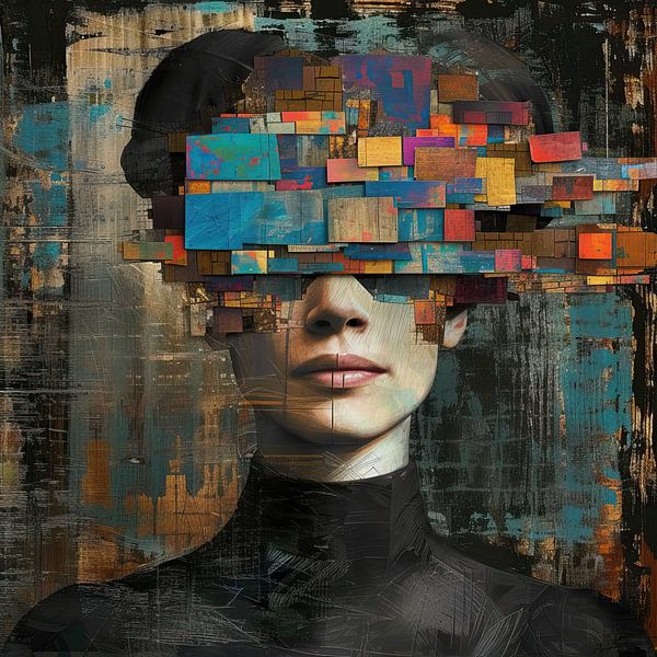 Modern Portret  Vrouw | Zonder Titel van Kunst Kriebels