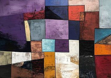 Geometric Purple Beige