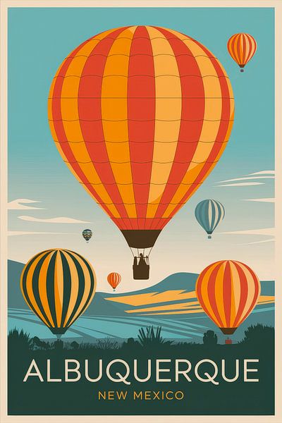 Albuquerque, New Mexico Vintage Travel Poster by Poster Art Shop