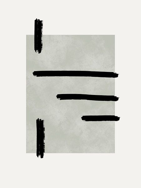 Modern abstract in sage green by Imaginative