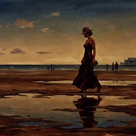 Gedankenverloren am Strand von Jan Keteleer