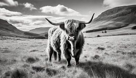 Highland cow in Scotland