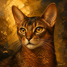 Katzenkunstsammlung – Abessinierkatze von Johannas Art Creations