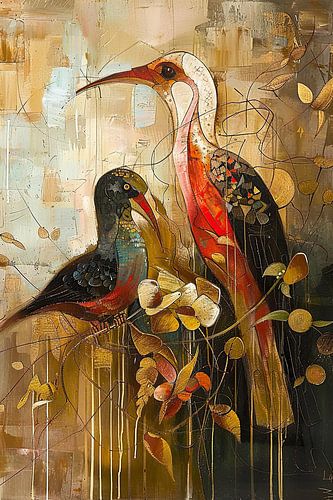 Moderne Vogeltje | Schilderij