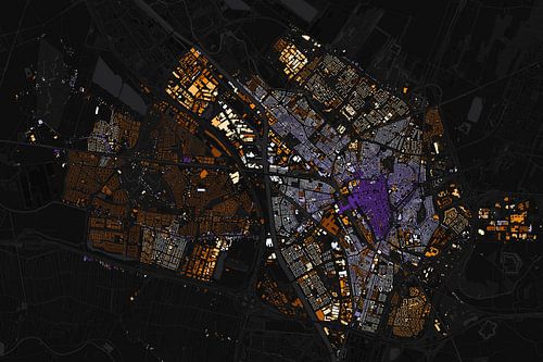 Kaart van Utrecht abstract