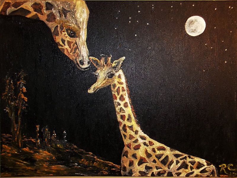 Giraffe Love by Rhonda Clapprood