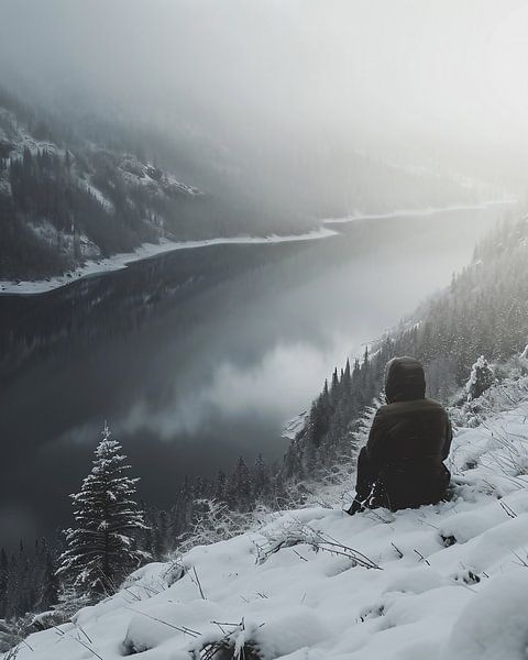 Uitzicht over het winterlandschap van fernlichtsicht