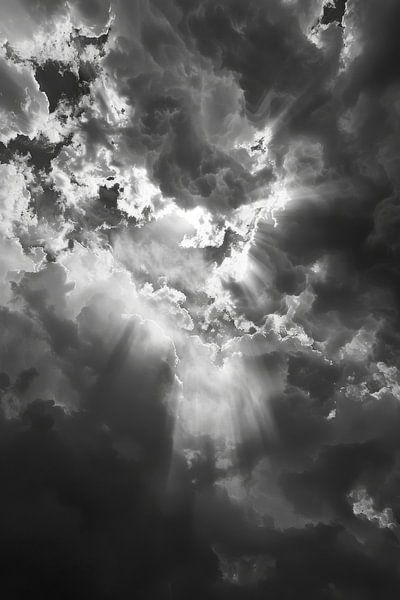 Monochrome clouds by Poster Art Shop
