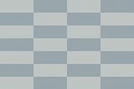 Checkerboard pattern. Modern abstract minimalist geometric shapes in blue and grey 26 by Dina Dankers thumbnail