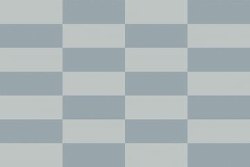 Schaakbordpatroon. Moderne abstracte minimalistische geometrische vormen in blauw en grijs 26 van Dina Dankers