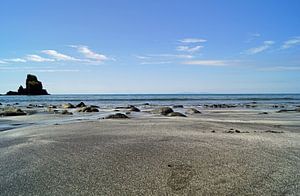Der Talisker Beach liegt in der Nähe des Dorfes Carbost auf der Isle of Skye