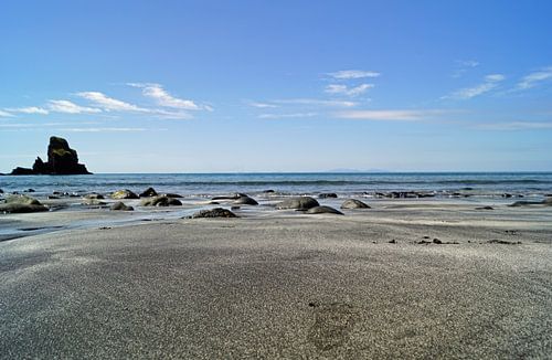Talisker Beach ligt bij het dorp Carbost op het Isle of Skye