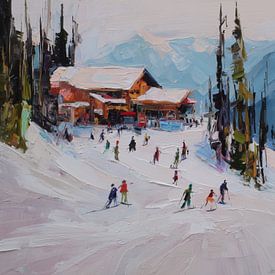 Piste in den österreichischen Alpen von Lauren Wilde