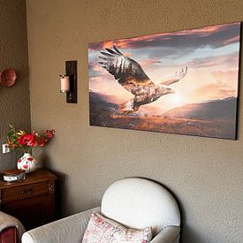 Customer photo: The Flight of the Eagle - Nature and Freedom by Arjen Roos, on canvas