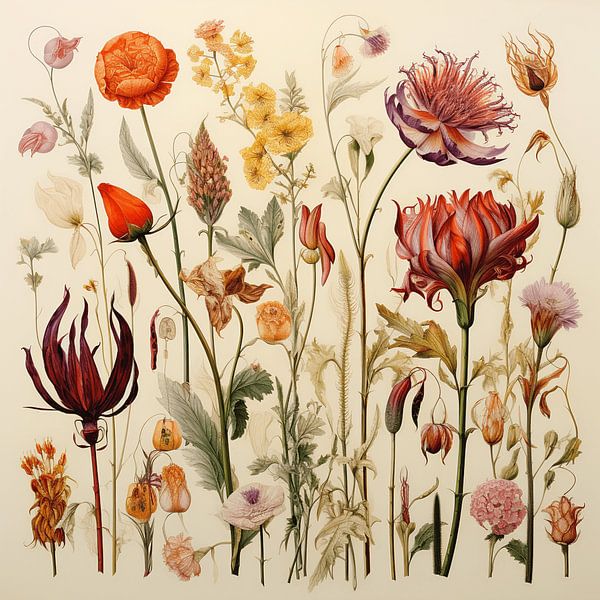 Botanik Blumen Illustration Pflanzen filigran Natur zart Sammlung von gm_designs