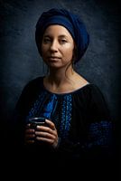 Lady in blue